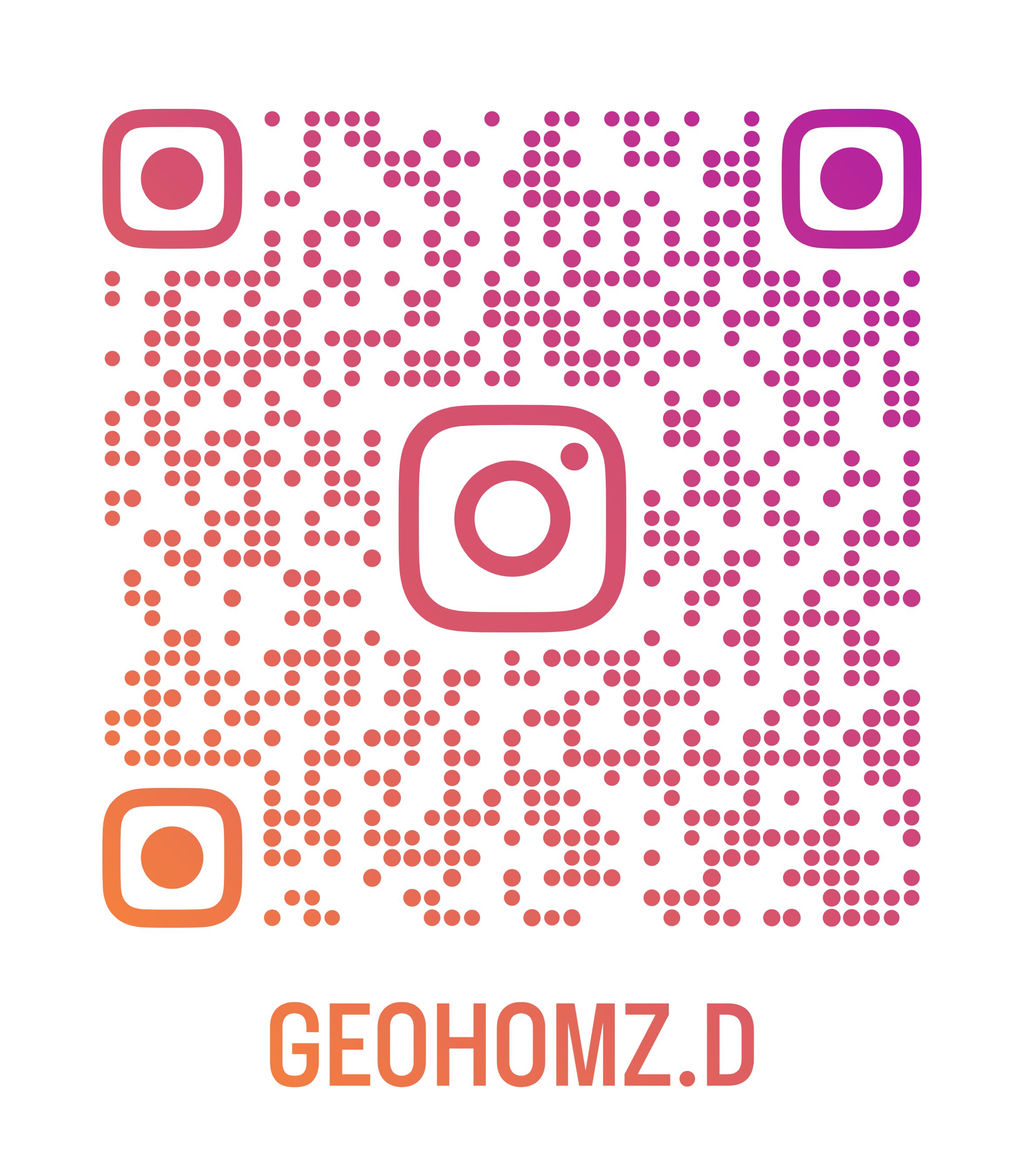 Scan to find GeoHomz on social media